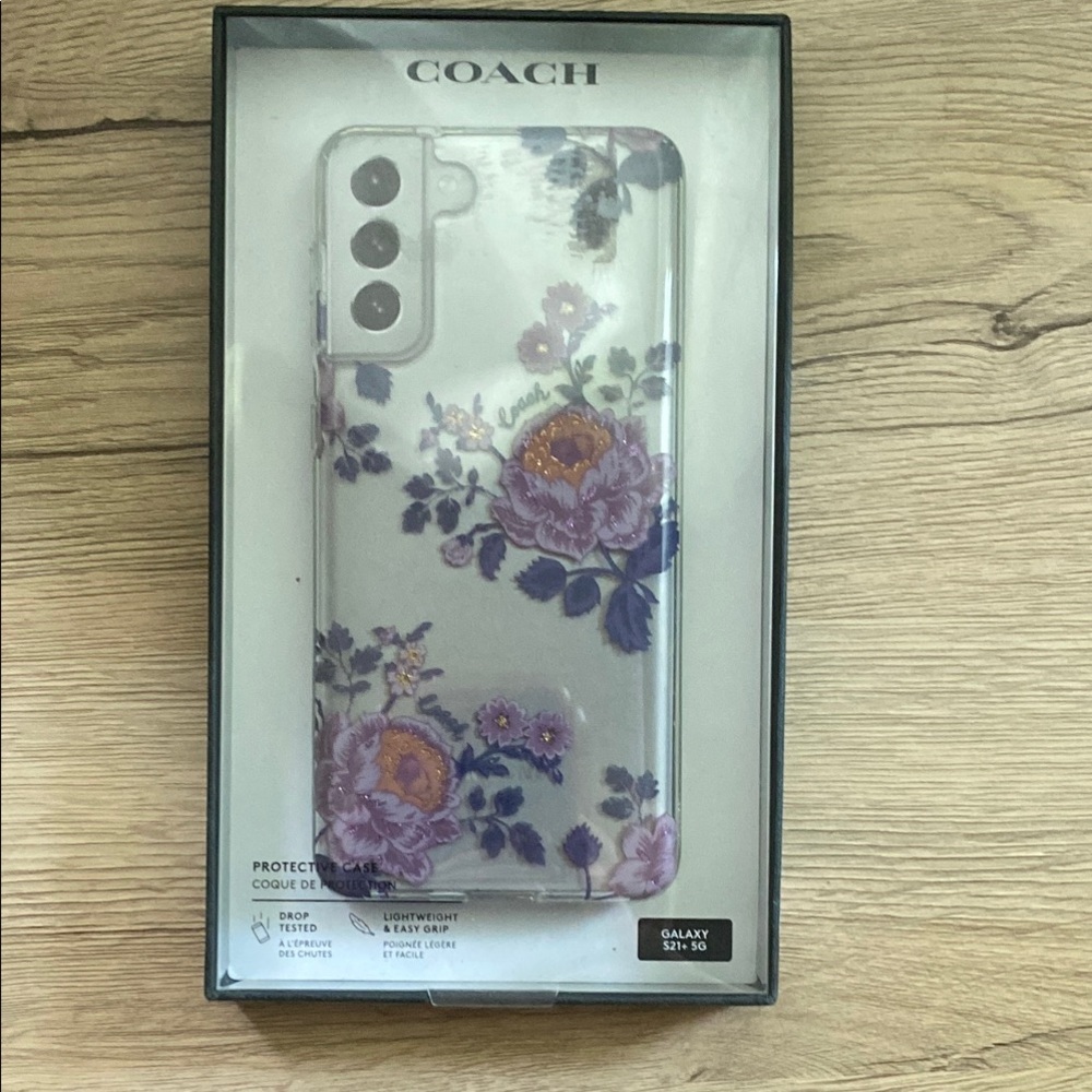 Coach Floral Phone Case for Samsung Galaxy S21 +5G Purple